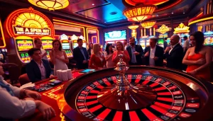 Players engaging at a casino table while enjoying tg88 themed games and betting excitement.