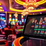 Exciting scene of NOHU casino gaming with players celebrating wins at slot machines and poker tables.