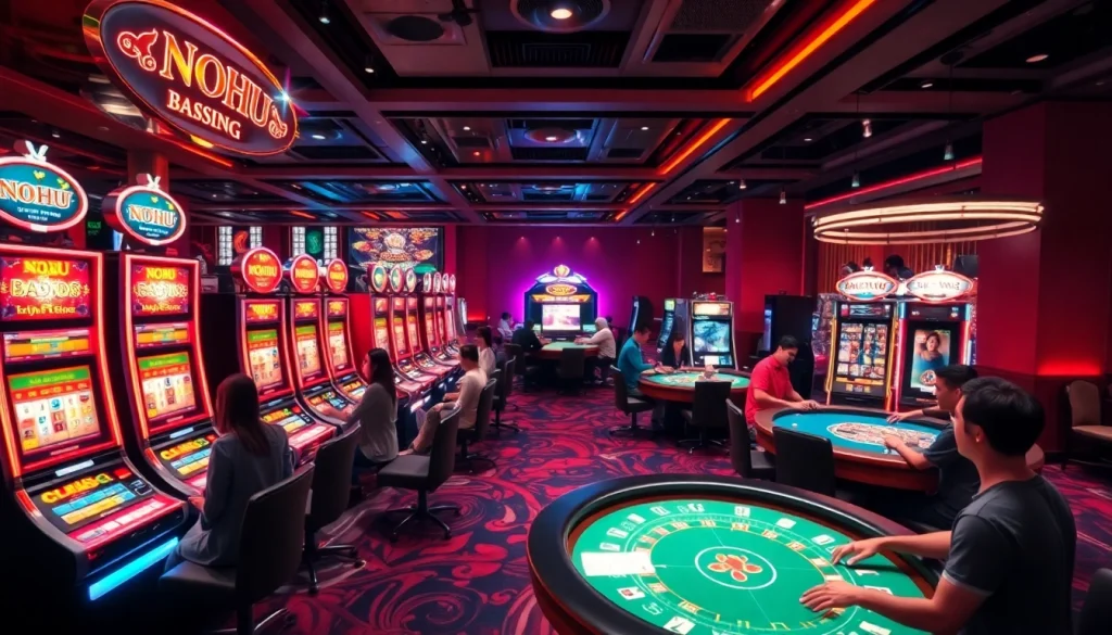 Experience the excitement of NOHU with vibrant casino games and dynamic betting actions.