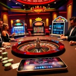 A vibrant casino scene with players at a roulette table, reflecting https://enfosco.ru.com/ in the online gambling experience.