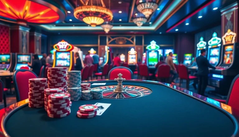 Experience the allure of 79king in a luxurious casino setting with vibrant gaming elements.