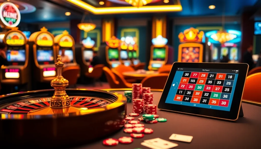 Experience the thrill of 22JL casino with vibrant gaming tables and exciting slot machines.