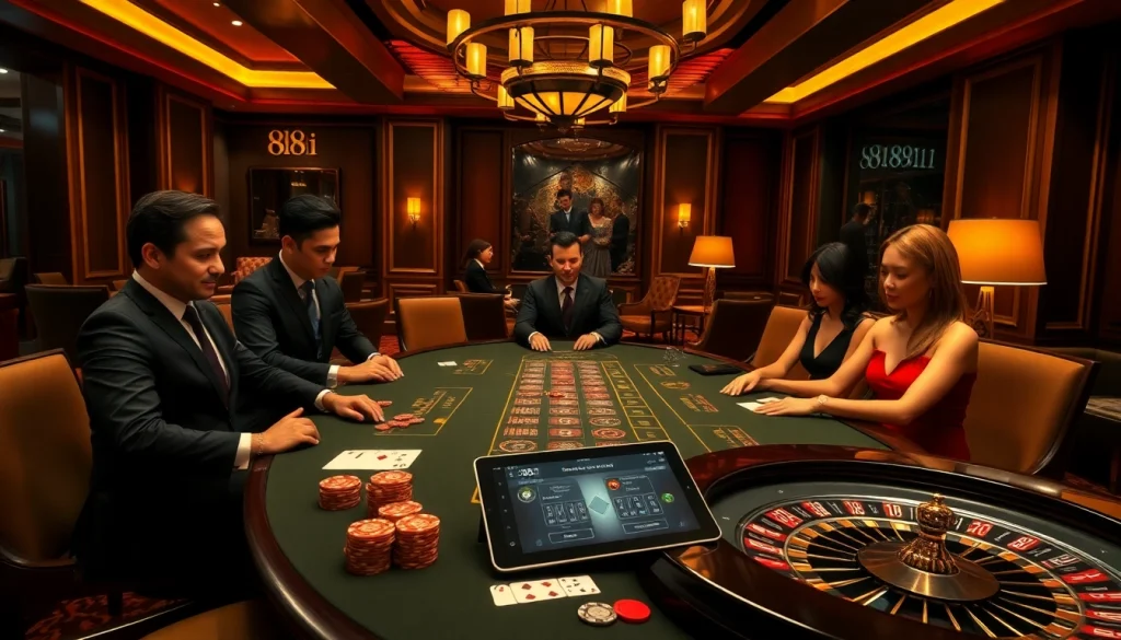 Experience thrilling baccarat at the elegant 88i casino table with vibrant chips and luxurious ambiance.