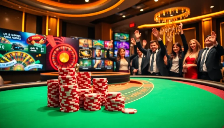 Win big at phwin with excitement around a glamorous blackjack table.