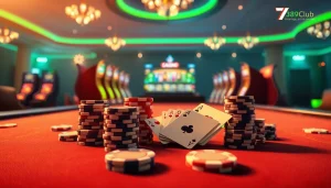 Experience the excitement of trang chủ 789club with vibrant casino visuals featuring poker chips and slot machines.