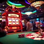 Players engaging with a KtPJiTu slot machine login game, capturing the thrill of winning.