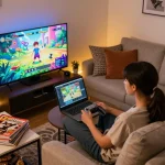 Interactive adult gaming nook showcasing engaging sex game experience with cozy ambiance.