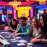 Players enjoying a thrilling moment at 13win's online casino with vibrant visuals.