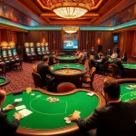 S8 enthusiasts enjoying an engaging casino experience with vibrant slot machines and glamorous tables.