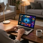 Engaging online session playing F168 casino games from the comfort of home with vibrant interface.
