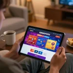 Pemain mengakses login KENZOTOTO di tablet untuk pengalaman kasino online yang imersif.