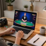 Players enjoy exciting blackjack games with sun win on their screens while strategizing in a cozy home