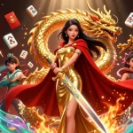Bet on victory with rr88 as the warrior queen commands the casino scene amidst vibrant symbols.