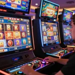 Engaging players explore situs gacor online slots, anticipating big wins with vibrant screen graphics.