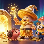 Engage in exciting gameplay at SHBET featuring golden mushroom wizard and treasure elements.