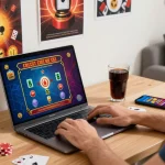 Engaging scene at credit card casinos at https://being-there.org.uk, player enjoying online gaming with vibrant graphics.