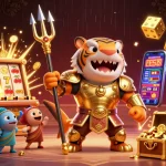 Experience thrilling ufabet gaming with an illustrated underwater colosseum and vibrant slots elements.