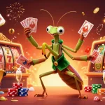 Win big spinning slot reels with colorful characters and festive decor at a vibrant online casino.