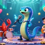 Activate the slot reels with an electrifying performance from a DJ electric eel in an underwater casino.