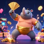 Experience thrilling mix parlay betting with our dynamic cartoon illustration featuring lively characters and casino visuals.