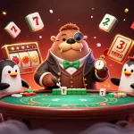 Experience the thrill of slot games at WIN79 with animated characters in an underwater casino scene.