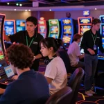 Exciting gaming atmosphere showcasing players engaging with bonus buy slots in a modern casino setting.