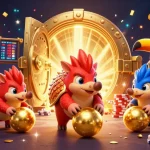 Engaging scene with rival pangolins playing casino games, emphasizing tải sunwin features and fun