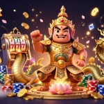 Spin the reels for riches at totoslot with vibrant 3D gambling characters and casino elements.
