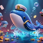Experience the thrill of M88 link alternatif with an engaging underwater casino scene full of vibrant characters and action.