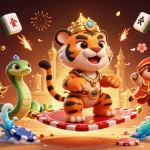Experience the thrill of 58win, featuring a vibrant Arabian Nights-themed casino scene with magical elements.