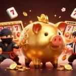 Engage with rcnhca's vibrant jackpot scene featuring colorful 3D casino characters and elements.