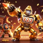 Menyaksikan slot modern dalam aksi di WSLOT888 dengan slot jackpot dan tokoh kartun yang menarik.