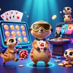 Experience winning strategies at tt88 with immersive casino fun, meerkats managing vibrant gaming operations.